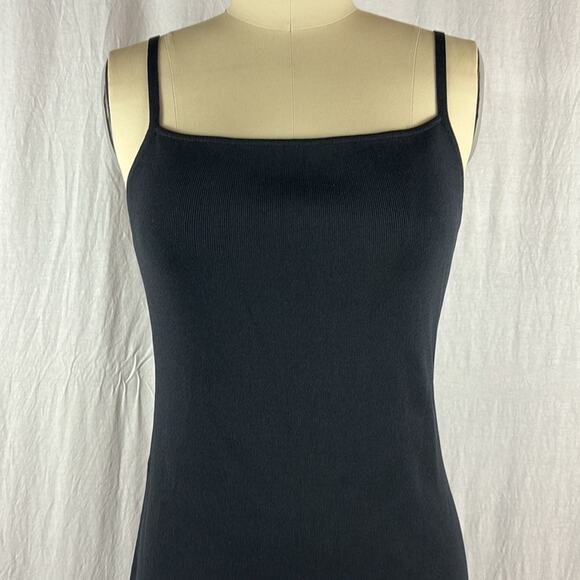 Pretty Guide Rib Knit Tank Dress in Black - Picture 2 of 7
